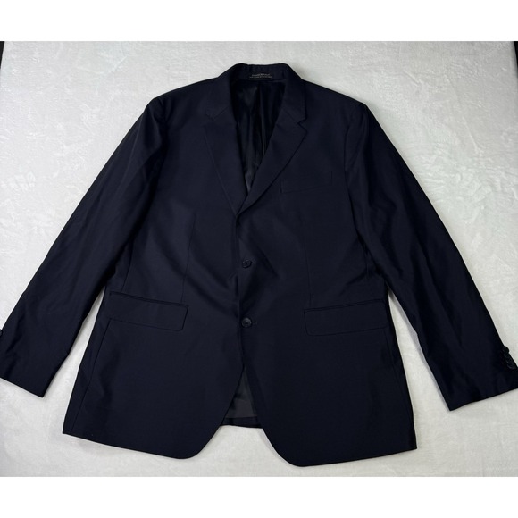 Banana Republic Blazer Mens 46R Reda Flexo Slim Fit Hopsack Navy Blue - Picture 2 of 15